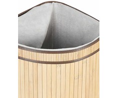 Beliani Krepšys BADULLA Bamboo Wood Šviesiai ruda