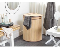 Beliani Krepšys BADULLA Bamboo Wood Šviesiai ruda