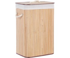 Beliani Krepšys KOMARI Bamboo Wood Šviesiai ruda