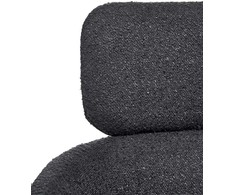 Beliani Besisukanti kėdė ALENA, Boucle audinys, juoda