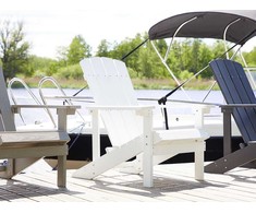 Beliani Sodo kėdė balta Adirondack