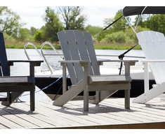 Beliani Sodo kėdė ADIRONDACK Tamsiai pilka