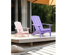 Beliani Vaikiška kėdė ADIRONDACK pastelinė rožinė