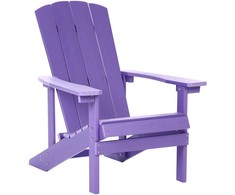 Beliani Krzesło ogrodowe MDF Purpurowy ADIRONDACK