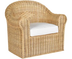 Beliani Fotel sodo LIVADEIA Rattan Naturalny