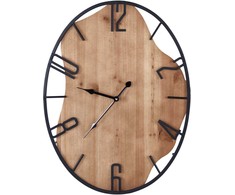 Beliani Sieninis laikrodis MEYNES 46 cm metalinis juodas