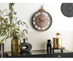 Beliani Sieninis laikrodis ALCOBA 40 cm rudas