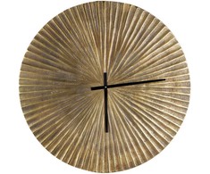 Beliani Sieninis laikrodis VAIGAI 59 cm metalinis auksinis