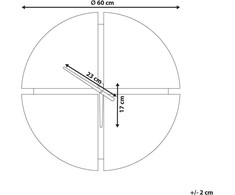 Beliani Laikrodis ścienny ARAMON 60 cm Ruda/ juoda