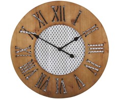 Beliani Sieninis laikrodis CUILCO 60 cm, kėnio mediena, rudas