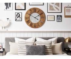 Beliani Sieninis laikrodis CUILCO 60 cm, kėnio mediena, rudas