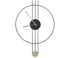 Beliani Sieninis laikrodis ANNIVIERS 44 cm metalinis juodas
