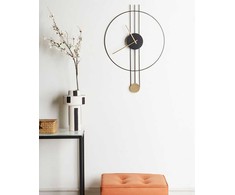 Beliani Sieninis laikrodis ANNIVIERS 44 cm metalinis juodas