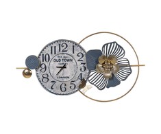 Beliani Laikrodis ścienny BERKERIUM 90 cm Metal Mėlyna