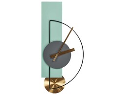 Beliani Laikrodis ścienny CEVINS 31 cm Metal Jasnozielony