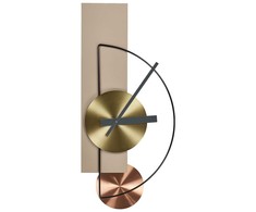 Beliani Sieninis laikrodis CEVINS 31 cm metalinis smėlio spalvos