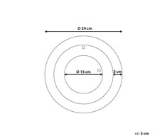 Beliani Sieninis laikrodis CLUSES 30 cm metalinis juodas