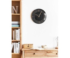 Beliani Laikrodis ścienny DAROCA 34 cm Juodas