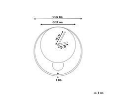 Beliani Sieninis laikrodis MAGLAND 30 cm metalinis juodas
