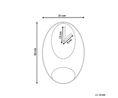 Beliani Sieninis laikrodis MANIGOD 32 cm metalinis juodas