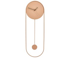 Beliani Laikrodis ścienny SALVAN 20 cm Metal Brzoskwiniowy