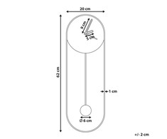 Beliani Sieninis laikrodis SALVAN 20 cm metalinis persikinis