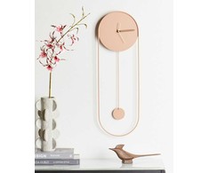 Beliani Laikrodis ścienny SALVAN 20 cm Metal Brzoskwiniowy