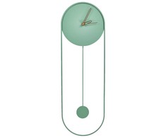 Sieninis šviestuvas Beliani Laikrodis SALVAN 20 cm Metalinis Šviesiai žalias