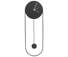 Beliani Laikrodis ścienny SALVAN 20 cm Metal Juodas