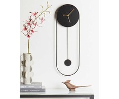 Beliani Laikrodis ścienny SALVAN 20 cm Metal Juodas