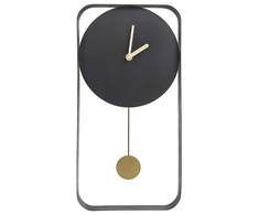 Beliani Laikrodis ścienny SERVOZ 21 cm Metal Juodas