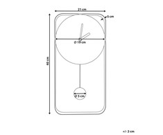 Beliani Sieninis laikrodis SERVOZ 21 cm metalinis juodas