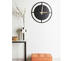 Beliani Laikrodis ścienny TRIENT 40 cm Metal Juodas