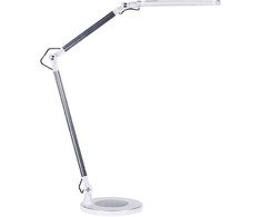 Beliani LED stalinė lempa GRUS su reguliatoriumi, metalinė, sidabrinė