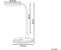 Beliani Lampa biurkowa LED COLUMBA Regulowana Metal Juodas