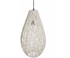 Pakabinamas šviestuvas Beliani Lampa wisząca ANNOTTO Medvilnė Kremas