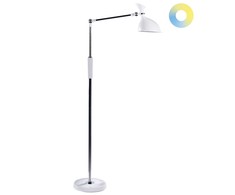 Beliani LED toršeras ANDROMEDA su reguliatoriumi, metalinis, baltas