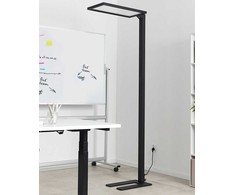 Beliani Lampa podłogowa LED ORION Z judesio jutikliu Metal Juodas