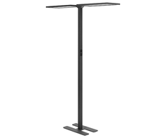 Beliani Lampa podłogowa LED SCULPTOR Z judesio jutikliu Metal Juodas