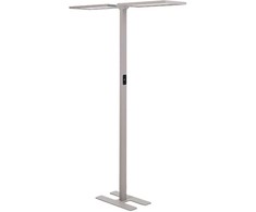 Beliani Lampa podłogowa LED SCULPTOR Z judesio jutikliu Metal Sidabrinė