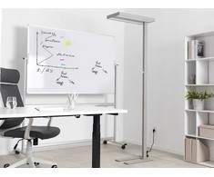 Beliani LED toršeras TAURUS su reguliatoriumi, metalinis, sidabrinis