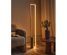 Beliani Lampa podłogowa LED PATRICIO Metal Auksinis
