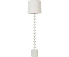 Beliani Lampa podłogowa KRIOS Metal Baltas