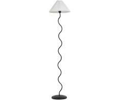Beliani Lampa podłogowa JIKAWO Metal Juodas