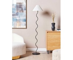 Beliani Lampa podłogowa JIKAWO Metal Juodas