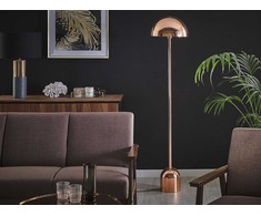 Beliani Pastatomas šviestuvas MACASIA vario spalvos metalas