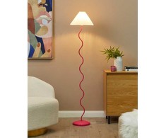 Beliani Lampa podłogowa JIKAWO Metal Rožinė