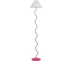 Beliani Lampa podłogowa JIKAWO Metal Rožinė