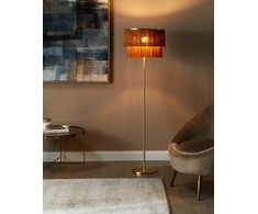 Beliani Lampa podłogowa PERISTERI Metal Ruda