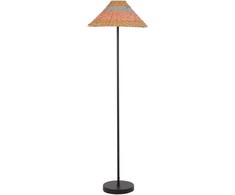 Beliani Lampa podłogowa KYOGA Papierowa plecionka Kremas